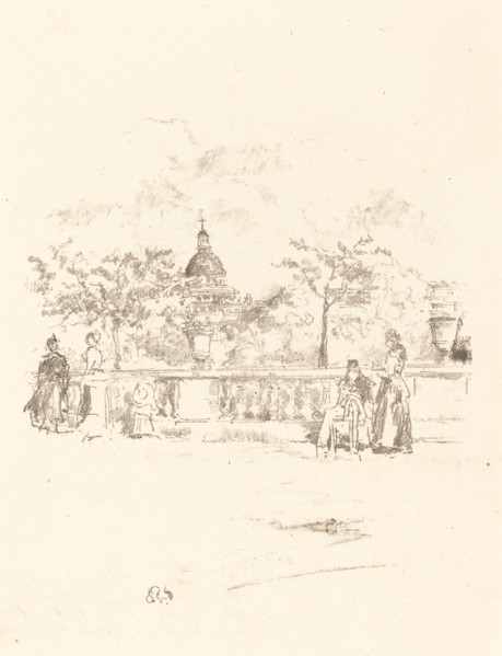 The Pantheon, from the Terrace of the Luxembourg Gardens, 1893.