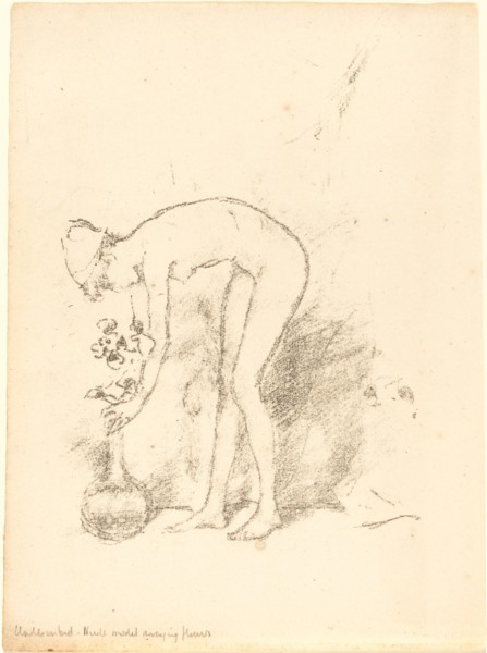 A Nude Model Arranging Flowers, c. 1892.