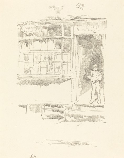 The Barber's Shop in the Mews, 1896.