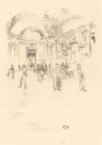 The Long Gallery, Louvre, 1894.