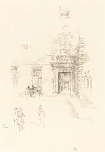 Courtyard, Chelsea Hospital, 1888.