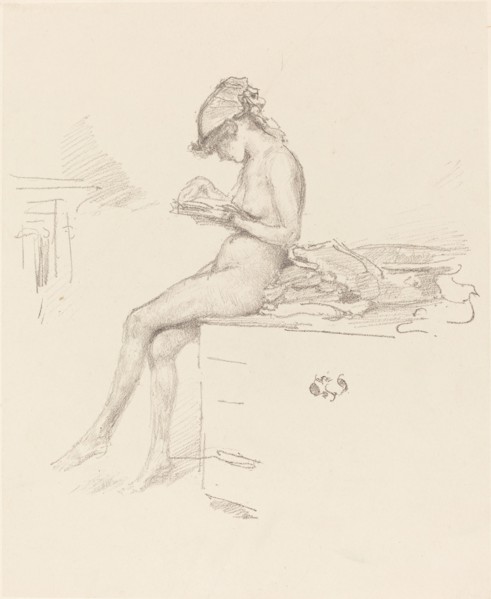 The Little Nude Model, Reading, 1889/1890.