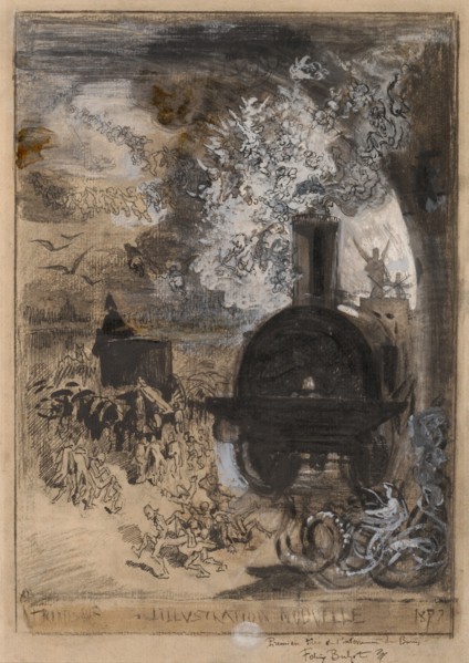 Frontispiece for L'Illustration Nouvelle: The Burial of the Burin, 1877.