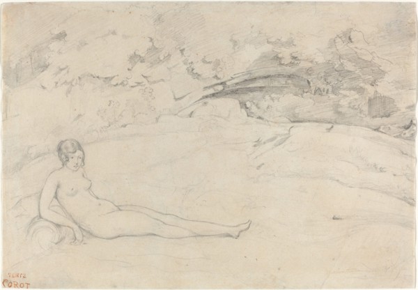A Nude Reclining in a Landscape, 1825/1828.