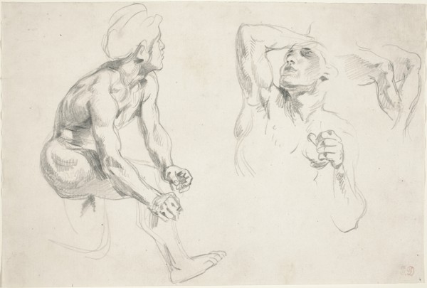 Male Nude Posing for Figures in the "Frise de la Guerre", c. 1835.