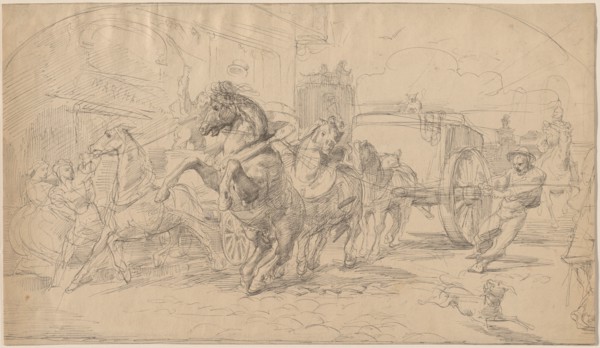 The Runaway Carriage, 1830s.
