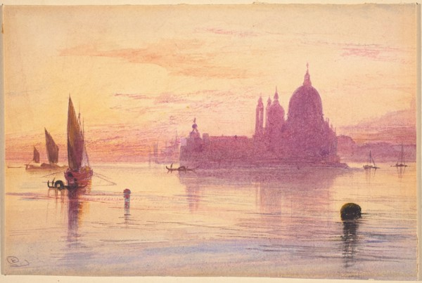 Santa Maria della Salute, Venice, at Sunset, 1865/1884.