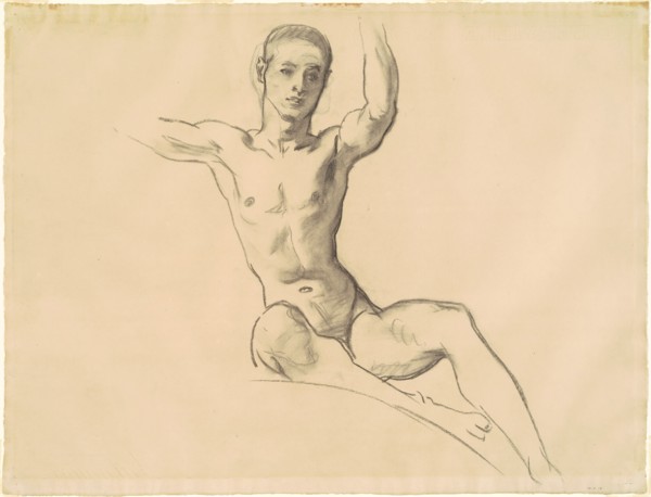 Study for Figure above "Music", 1919-1920.