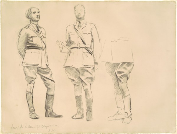 Studies for "General Officers of World War I", 1920-1922.