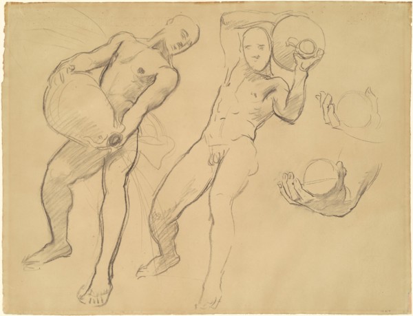 Studies of Notus for "The Winds", 1922-1925.