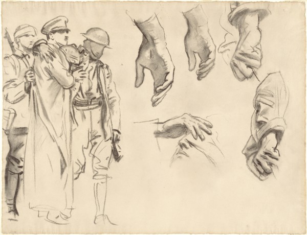 Studies for "Gassed", 1918-1919.
