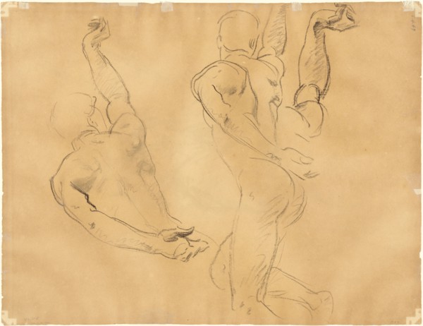 Studies of Male Nudes [verso], 1918-1919.