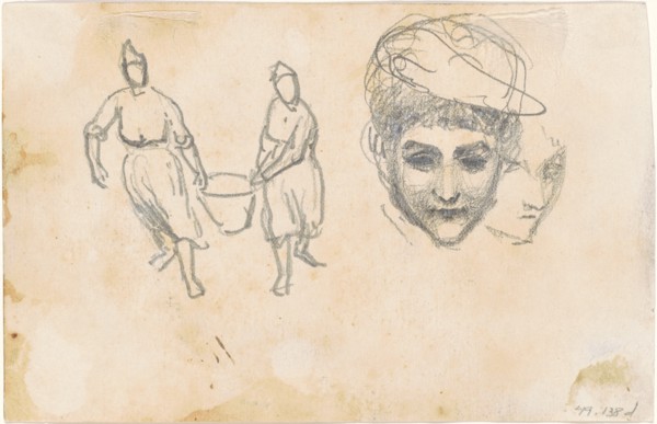 Studies of Peasants [verso], 1870-1872.