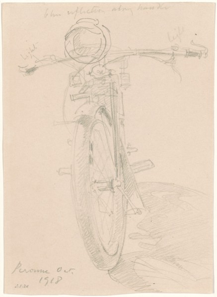 Motorcycle [recto], 1918.