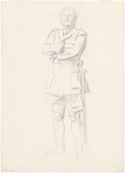 Study of General Louis Botha for "General Officers of World War I", 1920-1922.