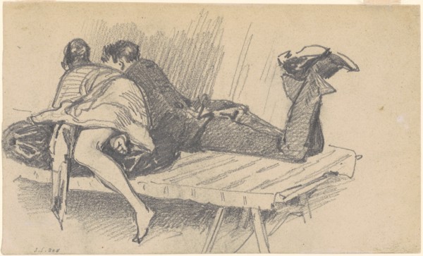 Couple on a Cot, c. 1874-1877.
