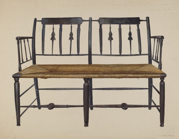 Settee, c. 1942.