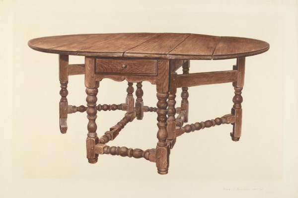 Gateleg Table, 1939.
