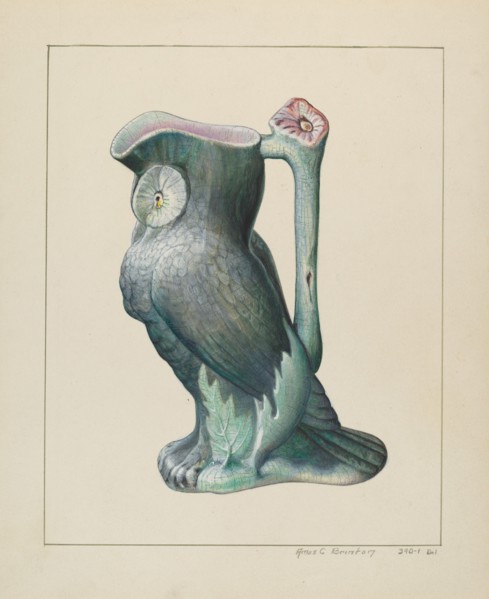 Owl Pitcher, c. 1938.