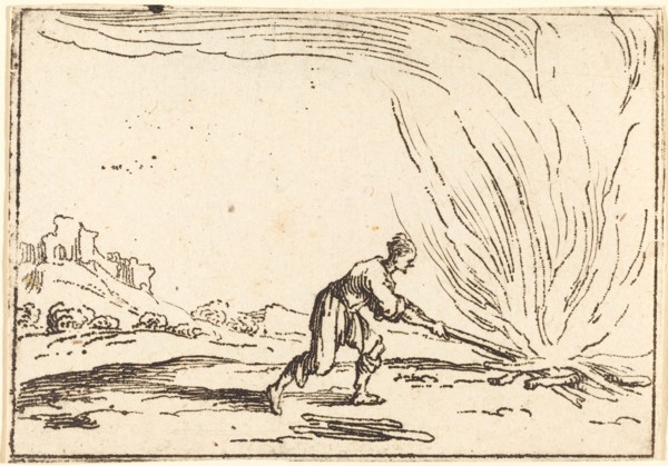 Man Attending a Fire.