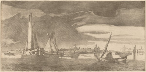 River with Town, 1775.