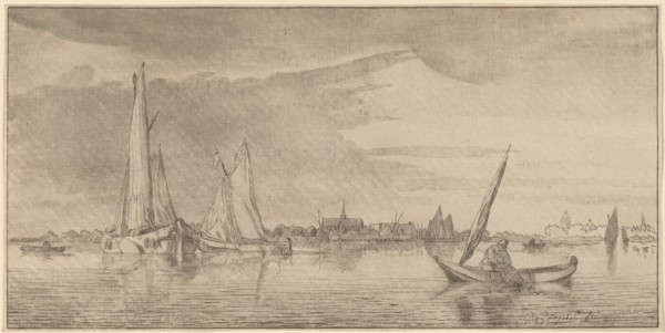 River with Town, 1775.