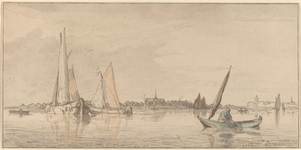River with Town, 1775.