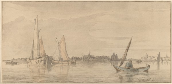 River with Town, 1775.