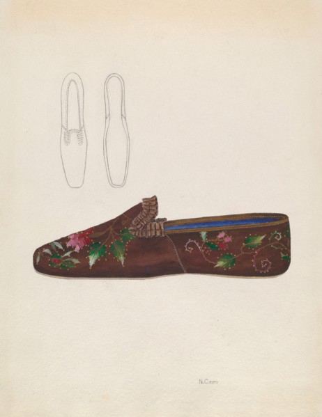 Woman's Slipper, c. 1936.