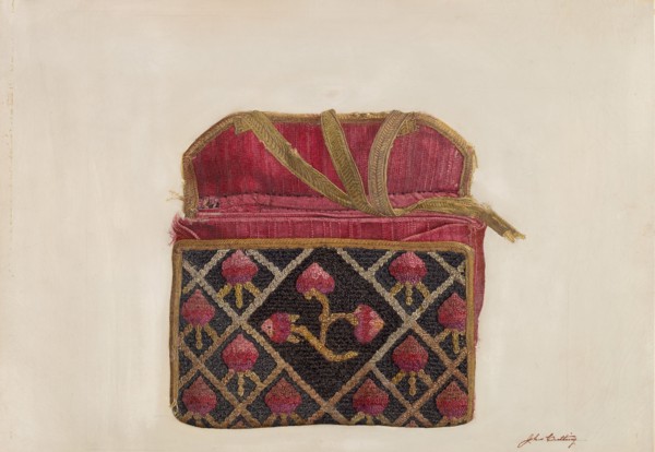 Wool Pocketbook, c. 1940.