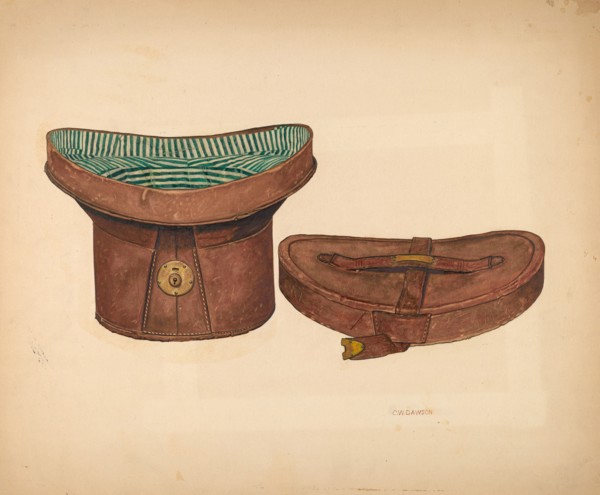 Leather Hat Box, c. 1940.