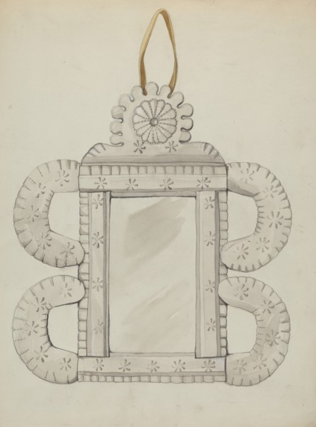 Tin Mirror Frame, c. 1936.