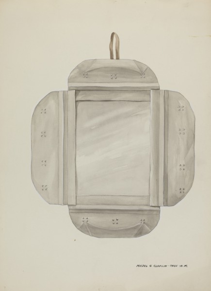 Tin Mirror Frame, c. 1937.