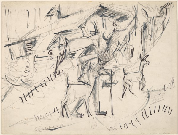 Goatherd with Goats, 1917.