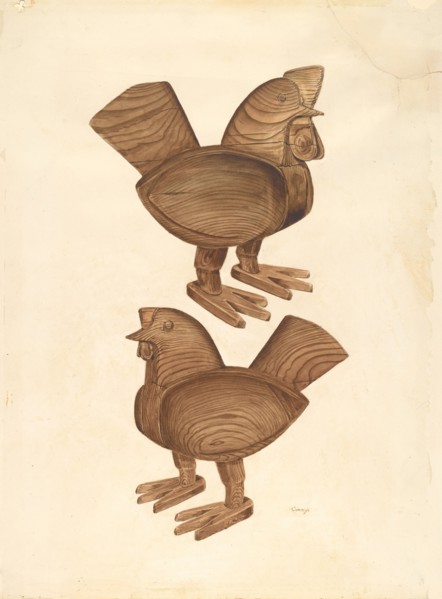 Rooster and Hen, 1935/1942.