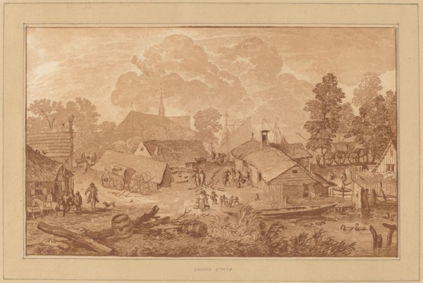 Village with Pond, c. 1782.
