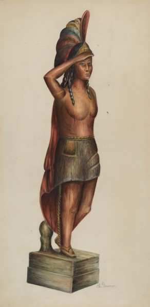 Cigar Store Indian, c. 1937.