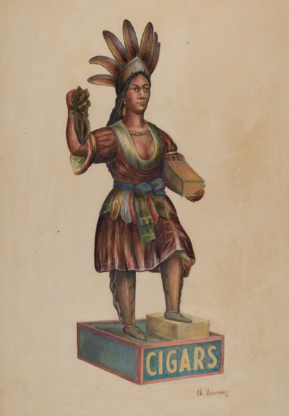Cigar Store Indian, c. 1938.