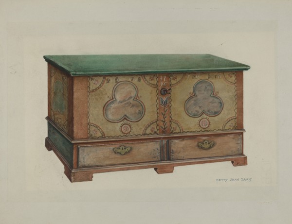 Pa. German Chest, 1935/1942. Creator: Betty Jean Davis.