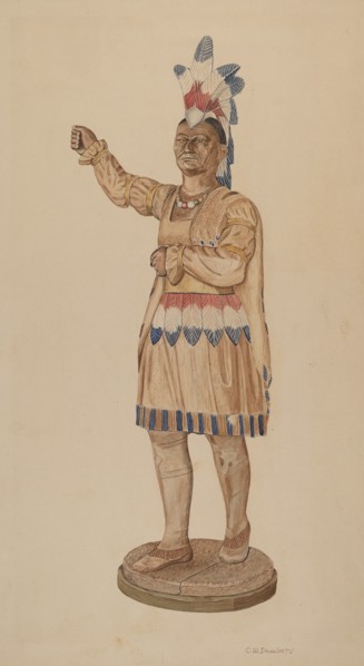 Cigar Store Indian, c. 1941.