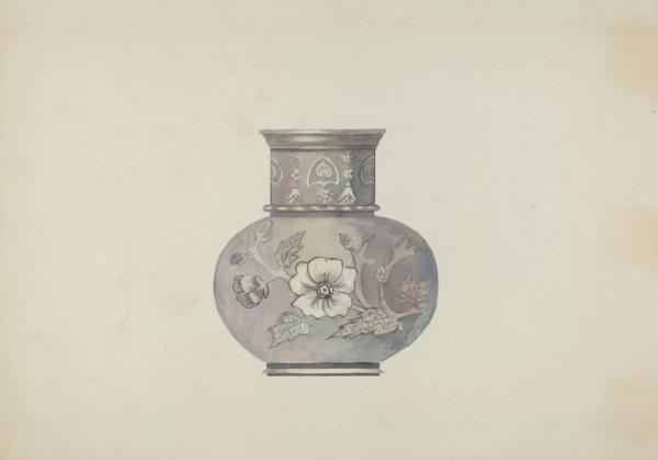 Pewter Spoon Holder, c. 1937.