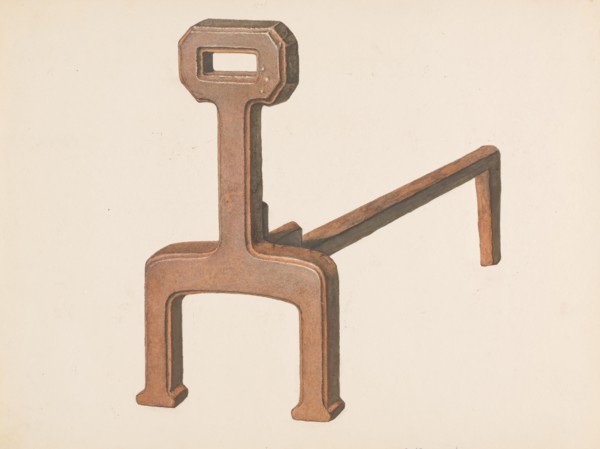 Andiron or Fire Dog, c. 1937.