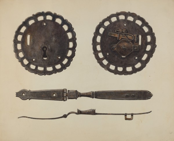 Chest Lock and Hasp, c. 1938.