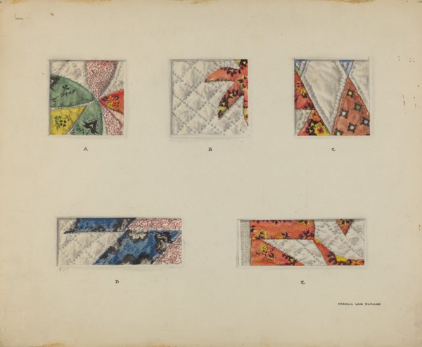 Woven Quilt Details, c. 1937.