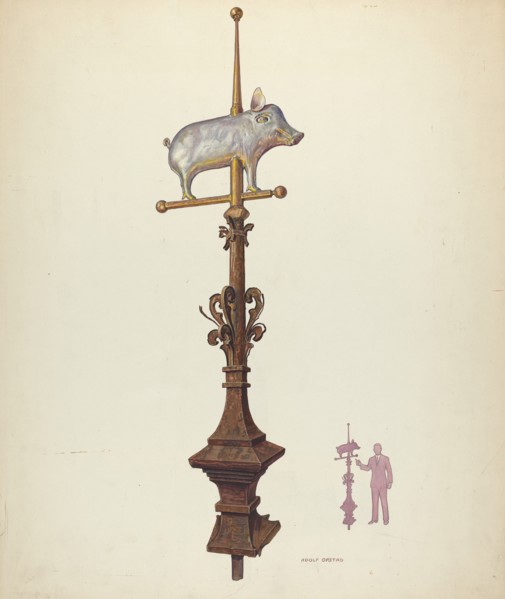 Weather Vane Finial, c. 1941.