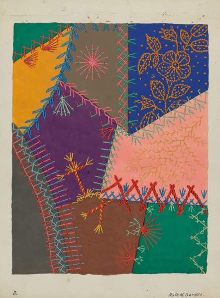Crazy Quilt (Detail), c. 1940.