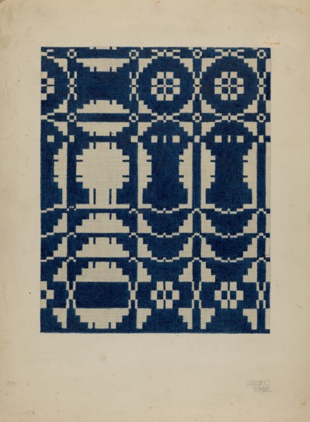 Homespun Bedspread, 1935/1942.