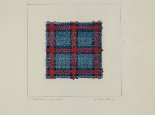 Plaid Homespun Cloth, c. 1937.