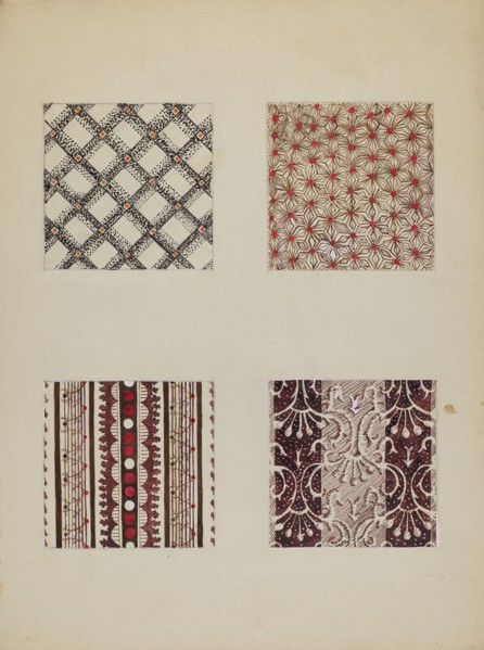 Materials from Quilt, c. 1937.