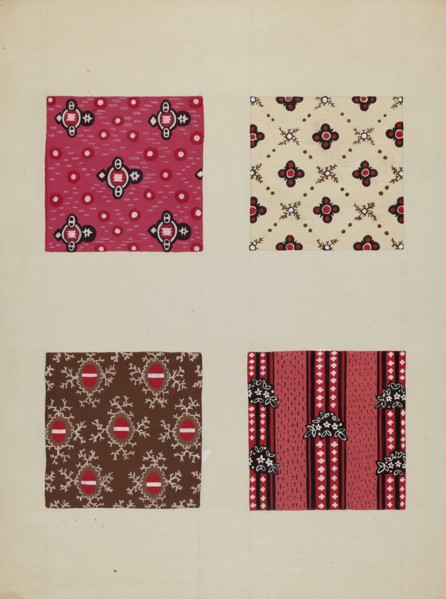 Materials from Quilt, c. 1937.